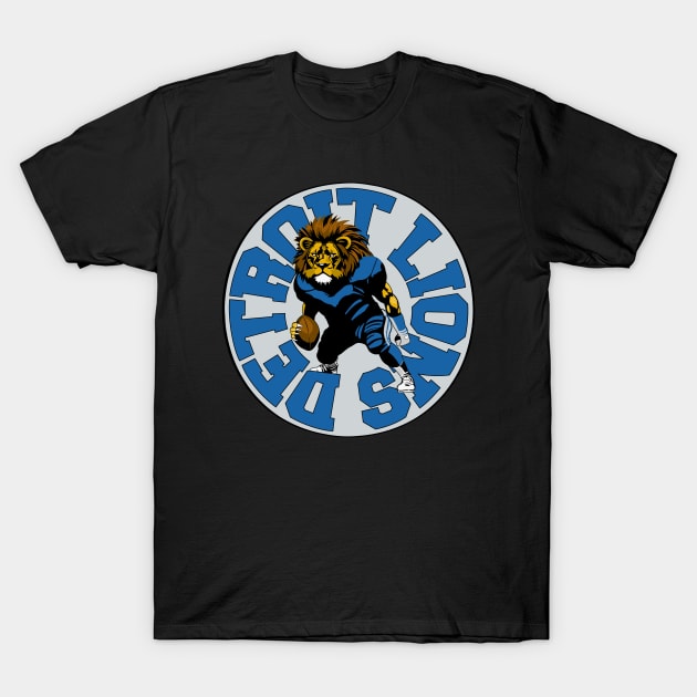 Lions Football (Circle Version) T-Shirt by Colonel JD McShiteBurger